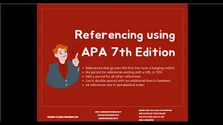 Referencing using APA Citation 7th edition