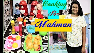 Pretend Cooking Play with my Big Kitchen Set, Cooking for Mehman( Guest) in Hindi #natkhatisuhani,