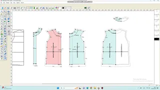 membuat pola dasar blouse menggunakan aplikasi Richpeace