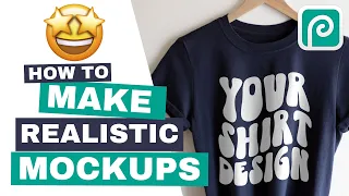How to Make a Realistic T-shirt Mockup with Shadows & Highlights (Dark T-shirt) Photopea Tutorial