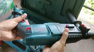 Unboxing and review powerfull rotary hammer drill machine