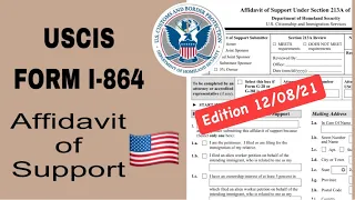 How to fill out Form I- 864 AFFIDAVIT OF SUPPORT (AOS) K1 Visa / Bella's U Channel