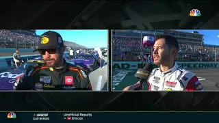 KYLE LARSON MARTIN TRUEX JR POST RACE INTERVIEWS - 2022 DIXIE VODKA 400 NASCAR CUP SERIES HOMESTEAD