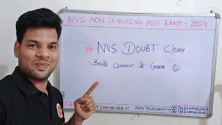 NVS Doubt Clear🔥आपके Comment के जबाब✅ | Nvs exam 2024