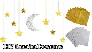 DIY Ramadan Decoration Ideas | Glitter Sheet Craft Ideas | How to decorate for Ramadan #ramadan