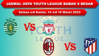 Jadwal UEFA Youth League Babak 8 Besar │ AC Milan vs Atletico Madrid │ Sporting vs Liverpool │