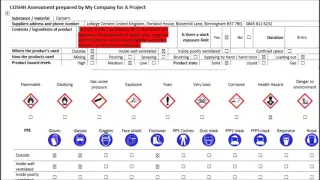 How to write a COSHH Assessment form