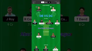 DB VS DG DREAM 11 TEAM | db vs dg dream 11 prediction #abudhabit10league  #dream11