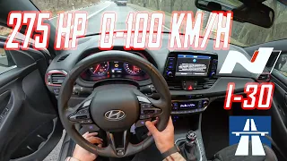 Hyundai I30N Testdrive 2019 275HP POV 0-100 km/h Soundcheck Autobahn (German Highway)