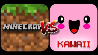 Minecraft PE VS Kawaii Craft Cute Pink World
