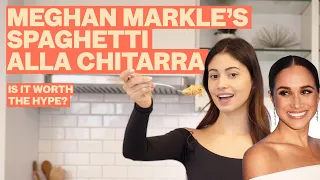 Taste Testing Meghan Markle’s Spaghetti alla Chitarra Recipe | Celeb Bites