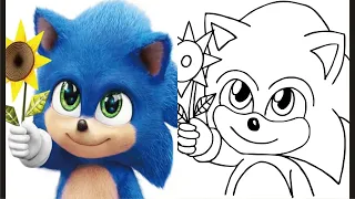 How to draw SONIC THE HEDGEHOG the movie 2020 | baby Sonic