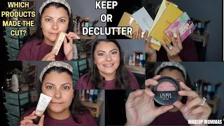 LETS GO THROUGH MY KEEP OR DECLUTTER MAKEUP PILE! | Makeup Mommas