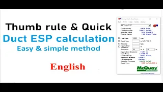 109 - Quick HVAC duct external static pressure (ESP) calculation