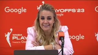 Coach Becky Hammon Post Game Interview After Las Vegas Aces Sweep Chicago Sky In 2023 WNBA Playoffs