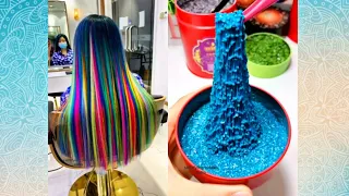 Oddly Satisfying Makeup Compilation | Hair cutting, Lipsticks, Eyebrow shades, Nail polish & more...