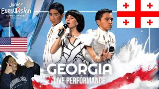 Anastasia & Ranina - Over The Sky (LIVE) | Georgia 🇬🇪 | Junior Eurovision 2023 | American Reacts