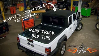 Wood Truck Bed Install & Jeep Gladiator Convertible Top Install - Stacey David's Gearz S14 E5