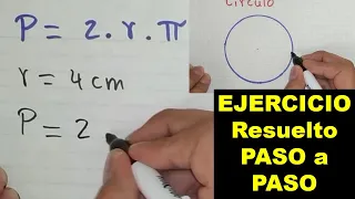 Como sacar el PERIMETRO de un CIRCULO ⭕👉 2 Ejemplos resueltos (con el RADIO y el DIAMETRO)