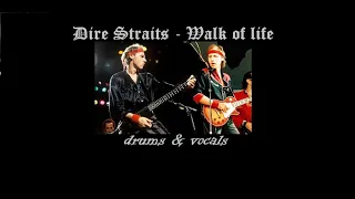 Dire Straits - Walk of life _ backing track, original (drums & vocals)