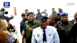 Sanwo-Olu Takes First Blue Rail Ride