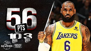 LeBron GOES OFF For 56 Pts vs Warriors 😱🐐 | March 5, 2022 | FreeDawkins