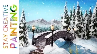 Painting a Snowy Winter Bridge