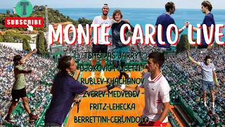 Monte Carlo Live: Tsitsipas-Jarry Rublev-Khachanov Djokovic-Musetti Medvedev-Zverev Berrettini-Rune