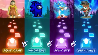 SQUID GAME vs AMONG US vs SONIC vs COFFIN DANCE | Tiles hop EDM rush