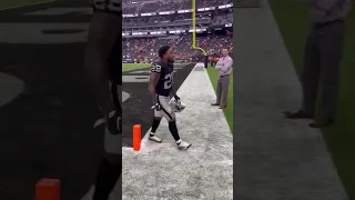 #Raiders RB Josh Jacobs fired up after beating the #Broncos