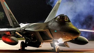 F-22 Raptors Night Launch – Deployment To Europe