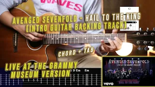 Avenged Sevenfold - Hail To The King  Live at Grammy Museum Version (Intro Guitar Backing Track+TAB)