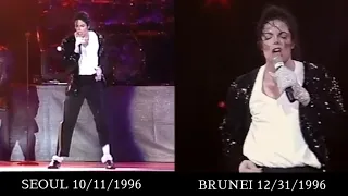 Michael Jackson | Billie Jean Comparison Seoul (10/11/1996) VS Brunei (12/31/1996)