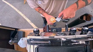 Mobile Barista - Caramel cappuccino & regular cappuccino #POV #cappuccino #barista #latteart