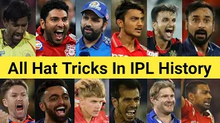 All Hat Tricks In IPL History 🏏 Top 21 Hat Tricks 🔥 #shorts #yuzvendrachahal #yuvrajsingh