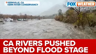 Atmospheric River Pushing Rivers In California Beyond Flood Stage