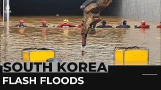 Many dead in S Korea as flash floods trap 15 vehicles in tunnel