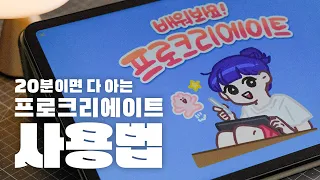 [초보 추천] 20분이면 다 아는 프로크리에이트 사용법 | 아이패드 드로잉 | 캐릭터 그리기 | 꿀팁 한가득 | 브러시 추천