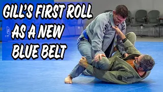 Gill's first roll as a new blue belt