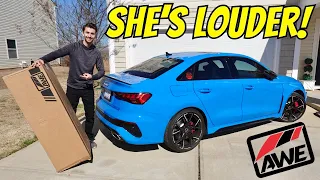 Installing The Biggest Exhaust Modification For My Wife's Audi RS3!!