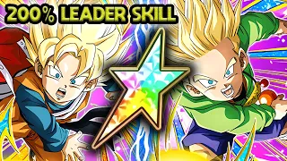 200% LEADER SKILL! 100% AGL SSJ TRUNKS + PHY SSJ GOTEN LEVEL 10 LINKS! Dragon Ball Z Dokkan Battle