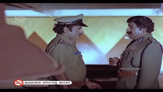 Commissioner Doddanna Scolds Inspector Ambarish For Arresting Goons | Indrajith Kannada Movie Scene