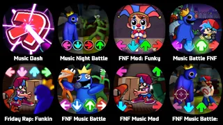 FNF Friends To Your End, But Everyone Sings It, Rainbow Friends, FNF Tails, Music Dash, FNF Doors