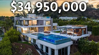 Touring a $37,995,000 BEVERLY HILLS Modern MEGA MANSION!