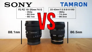 [Comparison] SONY FE PZ 16-35mm F4 G SELP1635G VS TAMRON 20-40mm F/2.8 Di III VXD (Model A062)