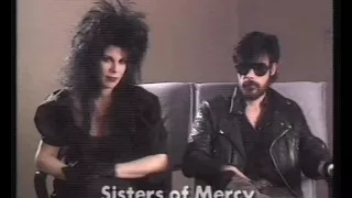 The Sisters Of Mercy 30 Second Interview Clip MTVE 1988