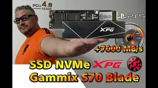 Rápido !!! + 7000 MB/s 🔥 SSD M.2 NVMe PCIe 4 XPG Gammix S70 BLADE Gen4x4 🔥 PC - Notebook e PS5