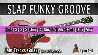 SLAP FUNKY GROOVE Guitar Jam Backing Track in Dm (120 bpm)