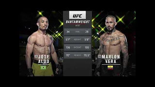 UFC  JOSE ALDO VS MARLON VERA !!!