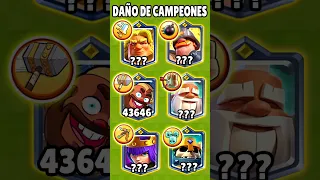 DAÑO DE TODOS LOS CAMPEONES CARTAS I #clashroyale